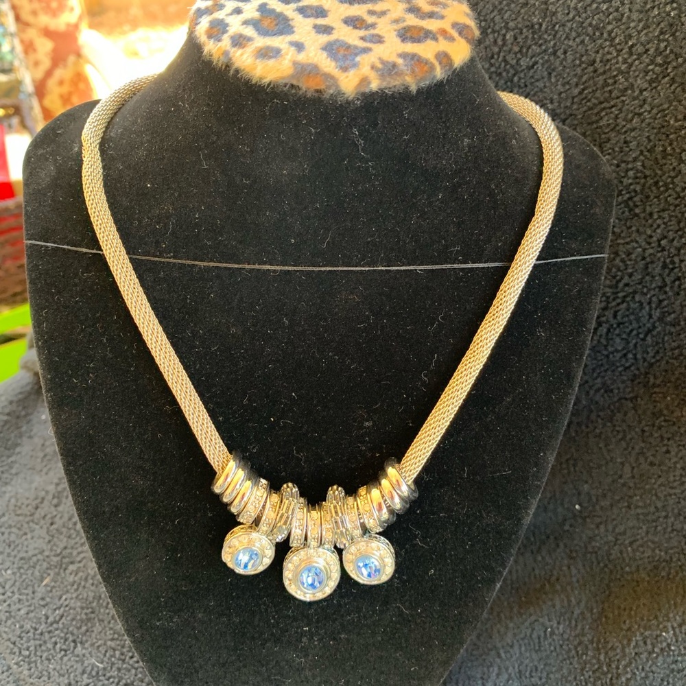 Silver and Blue Necklace